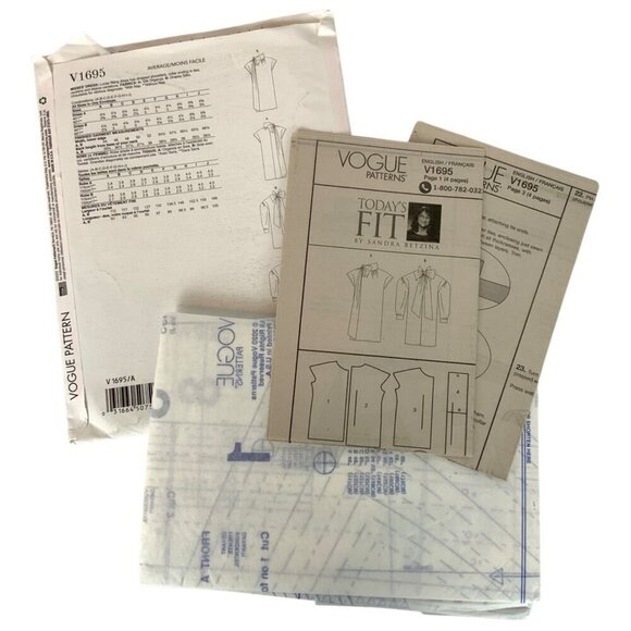 Vogue Sewing Pattern V1695 Todays Fit Dress & Tunic By Sandra Betzina All Sizes - Picture 3 of 3